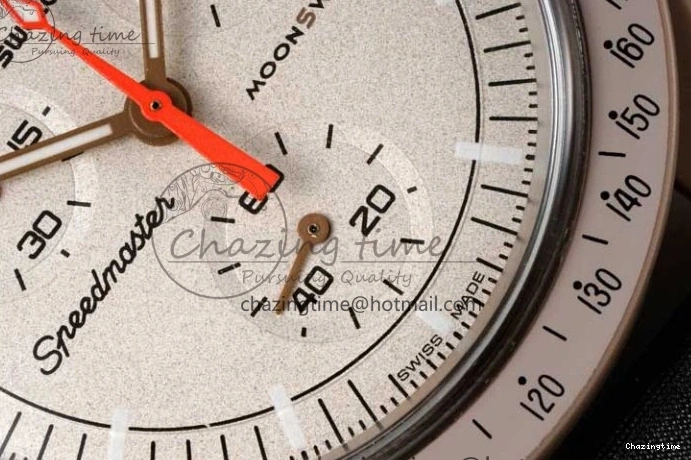 0308 Speedmaster Misson To Jupiter 1:1 Best Edition Brown Dial On Nylon Strap Quartz Breathable 7857